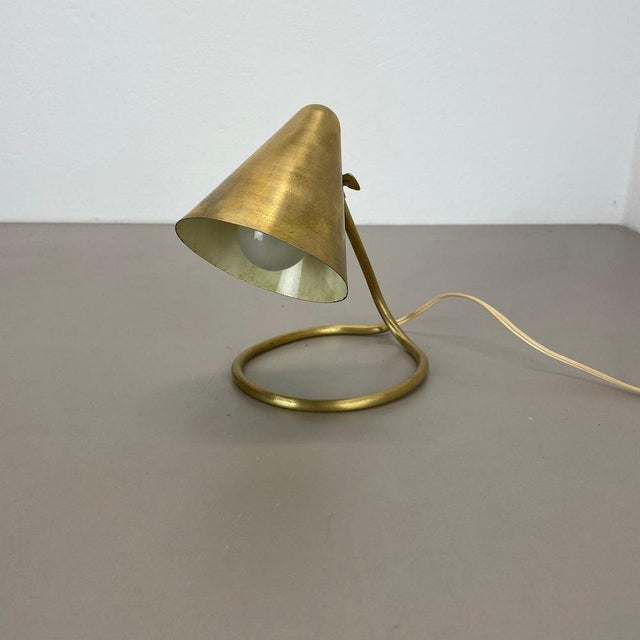 1950s Mid-Century Modern Brass Table Light in the style of Rupert Nikoll, Austria, 1950s For Sale - Image 5 of 18