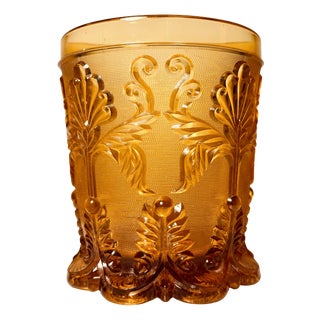 Crystal Sablée Rocaille Vase from Saint Louis, France, 19th Century For Sale