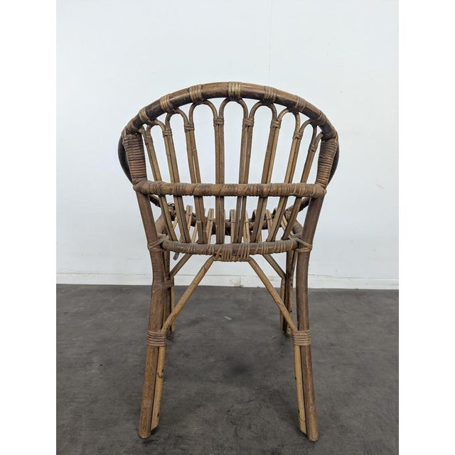 Vintage Bamboo and Rattan Armchair For Sale - Image 4 of 7