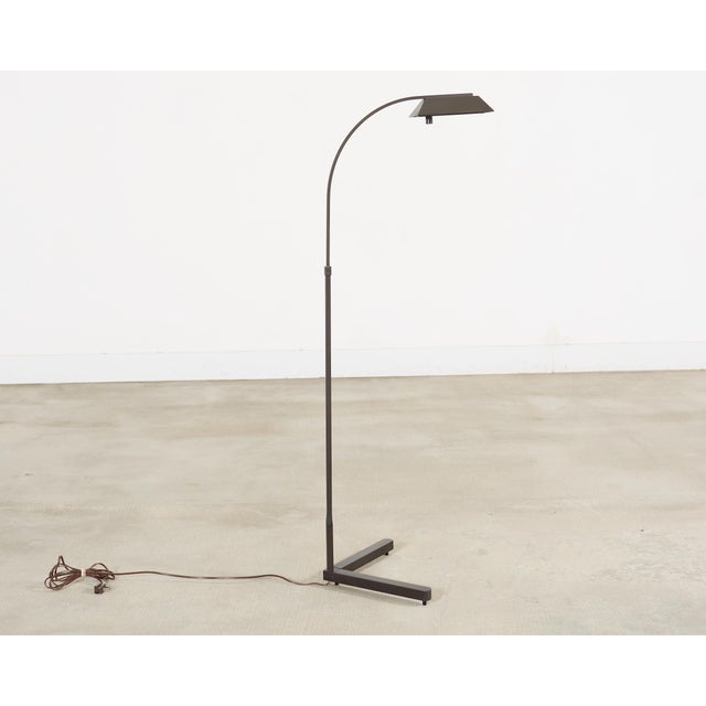 Modern Casella Clarus Fine Line Bronzed Adjustable Floor Lamp For Sale - Image 12 of 17