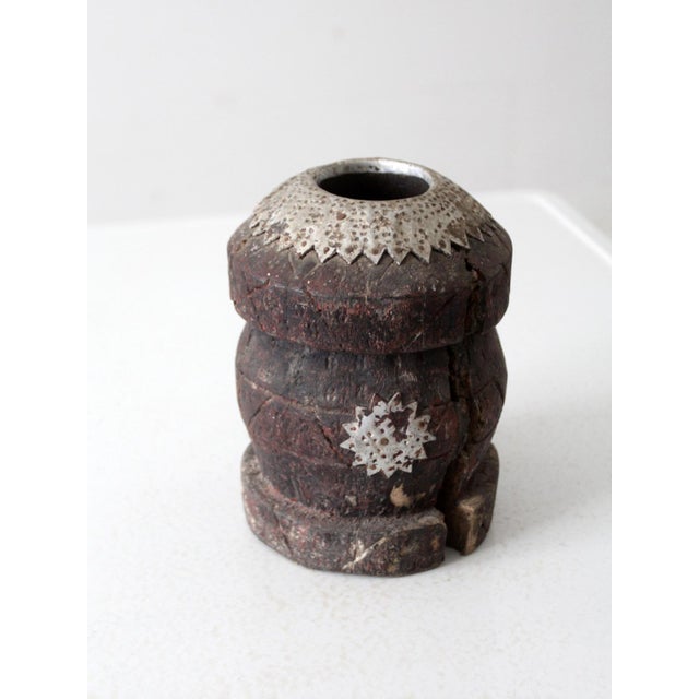 Antique Wooden Grinding Vessel For Sale - Image 6 of 12