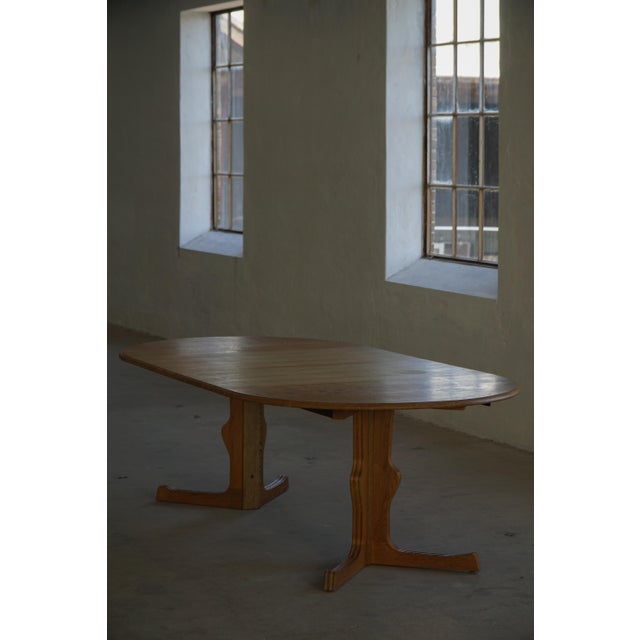 Mid-Century Modern Danish Round Dining Table in Oak with Two Extensions, 1960s For Sale - Image 10 of 18