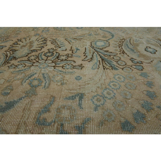 1970s Vintage Persian Handmade Wool Cotton Neutral Area Rug For Sale - Image 9 of 11