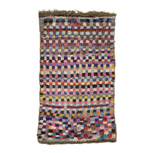 Vintage Berber Moroccan Boucherouite Rug - 04'10 X 08'03