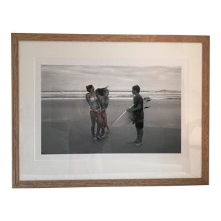 Cerused Oak Framed Surfer Photograph For Sale