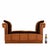 A circa 1920 Art Deco chaise lounge in cognac leather with brown velvet cushions. The design is defined by its geometric...