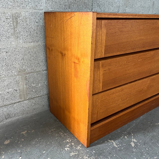 Brown Midcentury Danish Modern Sideboard Credenza. Circa 1980s For Sale - Image 8 of 18