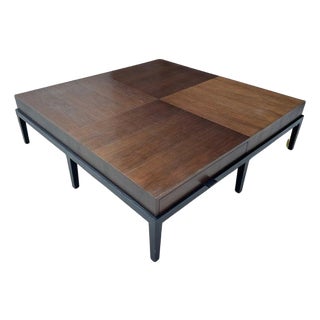Christian Liaigre for Holly Hunt Large Square Coffee Table With Drawers For Sale