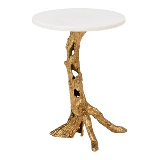 Wildwood Woody Side Table - Gold For Sale