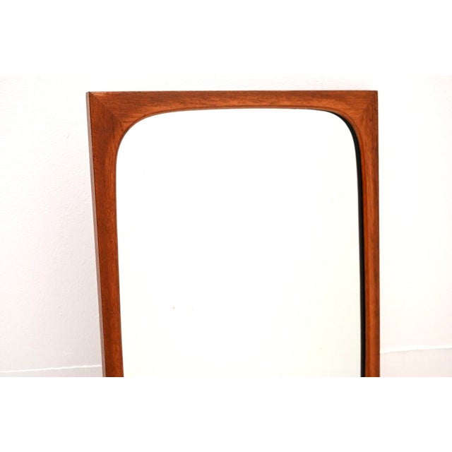 Vintage Danish Teak Mirror by Pedersen and Hansen, 1960 For Sale - Image 6 of 8