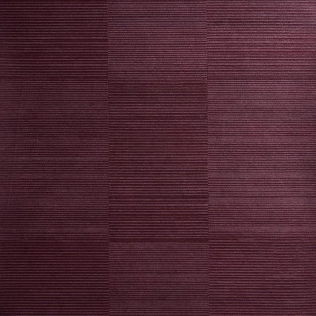SAMPLE - Schumacher x Patterson Flynn Quinton Offset Rib Wallcovering Wallpaper In Oxblood For Sale