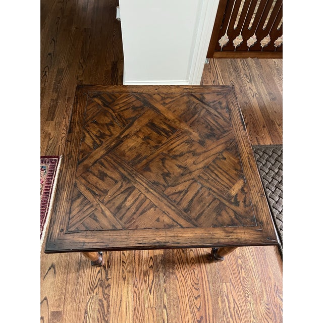 Coffee 1980.s Guy Chaddock English Geometric Parquet End Table With Drawer For Sale - Image 8 of 9