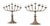 Vintage Brass and Copper Candleholders, 1950s, Set of 2 For Sale