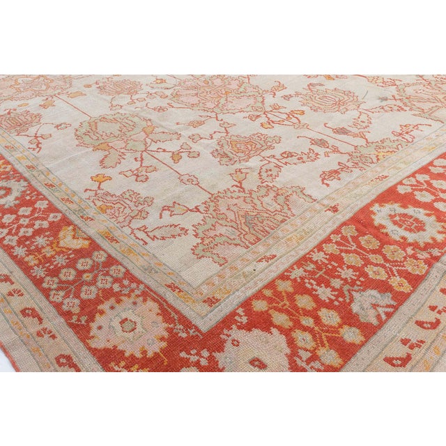 Turkish Antique Turkish Oushak Rug For Sale - Image 3 of 10