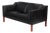 Black Leather Model 2212 Sofa by Børge Mogensen for Fredericia, 2010s For Sale