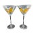 Vintage Handpainted W/Horse/Jockey Images on Martini Crystal Glasses (Set of 2) For Sale