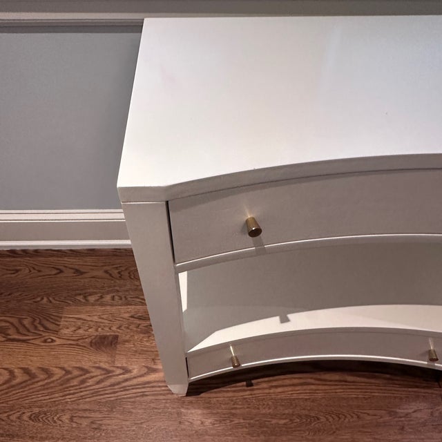 Pair of Modern History White Side Tables/Nightstands For Sale - Image 9 of 10