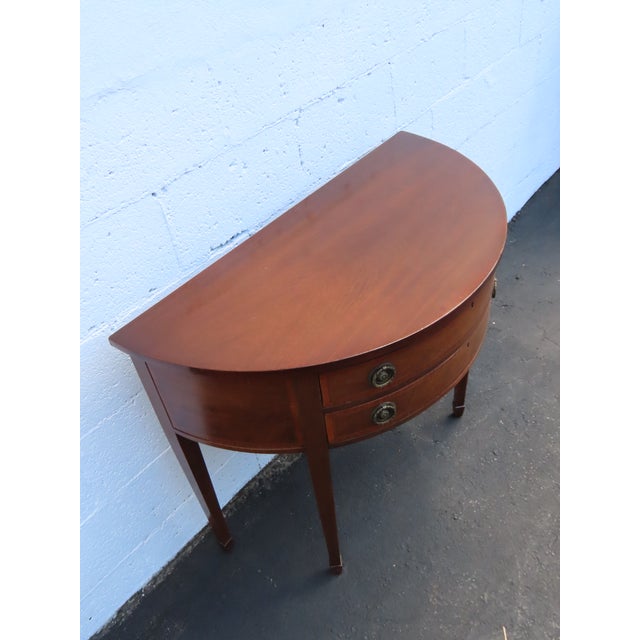 1940s Demilune Console Table Buffet Server 6562 For Sale - Image 14 of 18