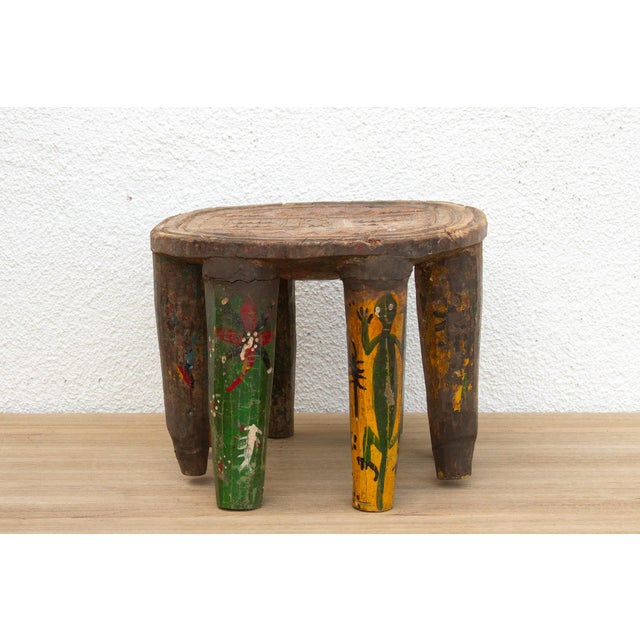 Antique Spider Carved Nupe Stool For Sale - Image 9 of 11