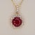 1.9Ct Madagascar Ruby Pendant With Natural Diamond Accent: Solid 14k Gold, 6.5mm For Sale - Image 4 of 7