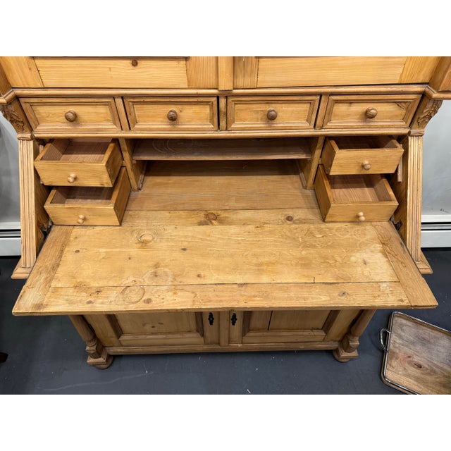 Wood Vintage Danish Country Pine Cupboard For Sale - Image 7 of 9