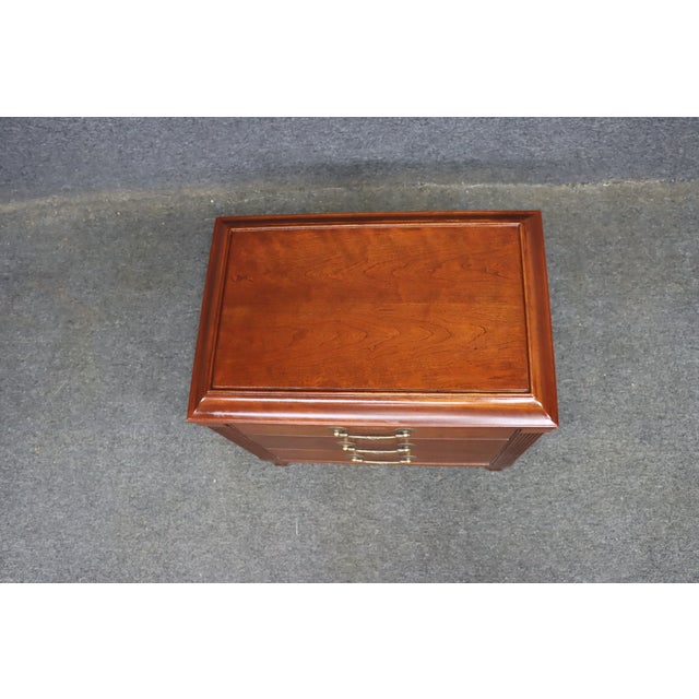 Ethan Allen Maison Collection Solid Cherry 3-Drawer Nightstand For Sale In Philadelphia - Image 6 of 10