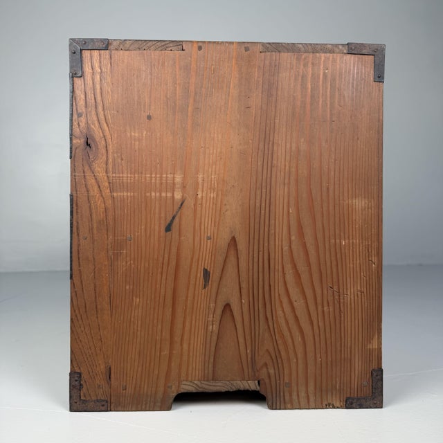 Black Small Authentic Japanese Tansu Drawer Chest, 1930s For Sale - Image 8 of 11