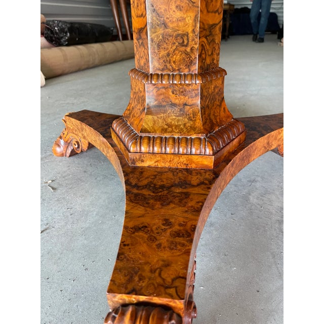 Brown Georgian Style Hand-Carved Center Table For Sale - Image 8 of 13