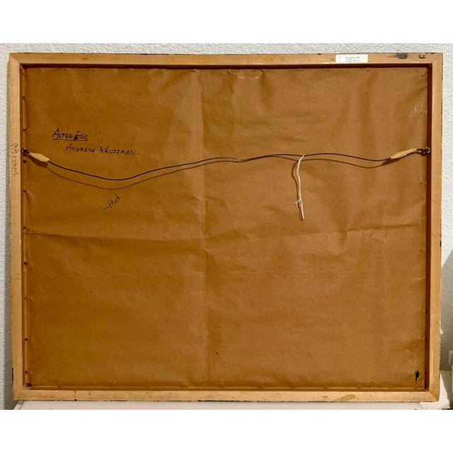 Andrene Kauffman, Andrene Kauffman Circus or Zoo Abstract Oil Painting Chicago WPA Woman Artist, c.1940's For Sale - Image 4 of 12