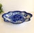 English Antique Flow Blue Serving Bowl With Scalloped Edge For Sale - Image 3 of 7