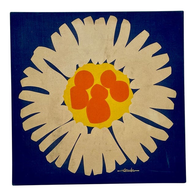 Mid Century Modern Fabric Artwork by Bob Van Allen Scuda, C. 1960’s For Sale