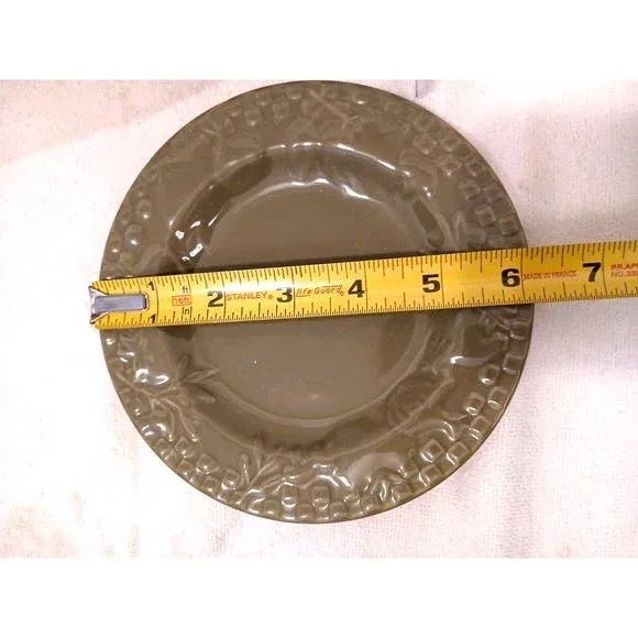 Set of 5 Home Grown Riviera Van Beer Stoneware Five 6" Cake Plate Mustard Green Vintage For Sale - Image 11 of 11