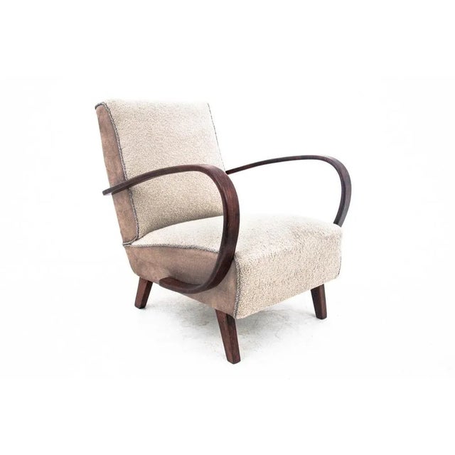 Brown Vintage Art Deco Chairs by J. Halabala, 1930s, Set of 2 For Sale - Image 8 of 15