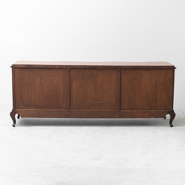 Vintage Brown Wooden Sideboard, 1950s For Sale - Image 12 of 13