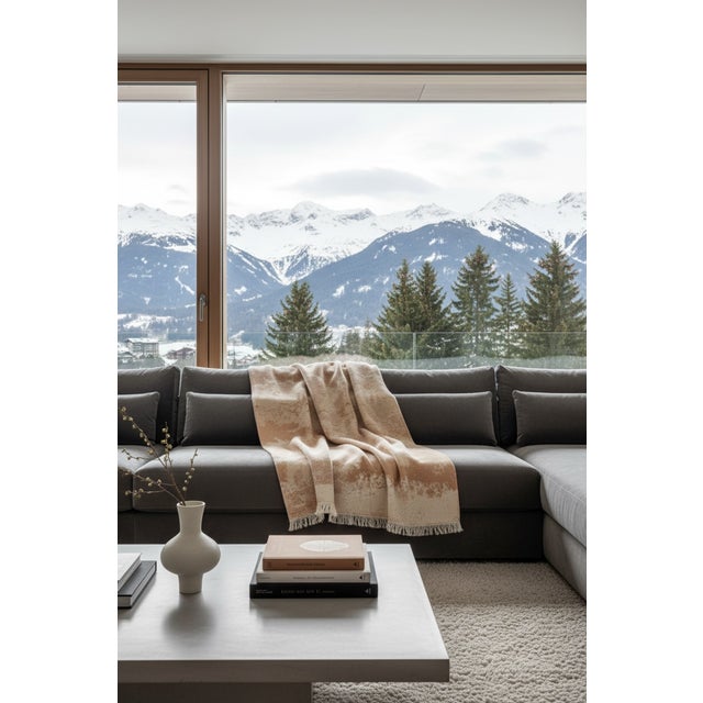 Contemporary Brown Jacquard Plaid with Stucco Pattern by Villa Como For Sale - Image 3 of 5