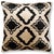 Hand-Knotted Geometric Lattice Silk Velvet Pillow - 20x20 Black & Cream For Sale - Image 4 of 8