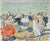 Albert ANDRE (1869-1954) The beach Lithograph enhanced with stencil (Jacomet workshop) Unsigned On fine vellum 52.5 x 67...