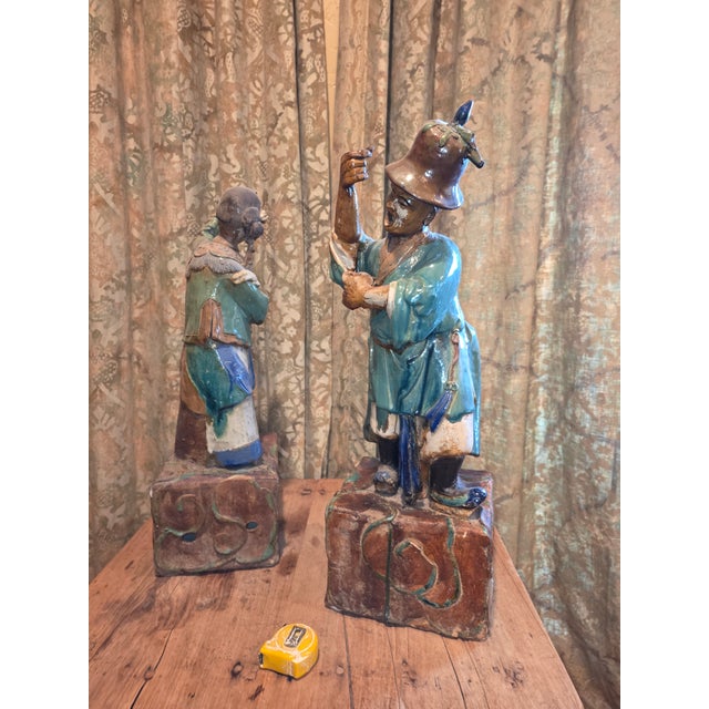Large Early 20th C Shiwan Pottery Figures For Sale In San Antonio - Image 6 of 15