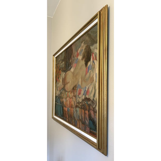 Framed Original Tim Benjamin (American, 1958-Present) Oil Painting on Canvas 'Resting Nude' For Sale - Image 16 of 18