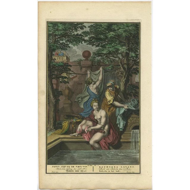 Cream After Picart, Bathsheba in the Bath Scene, Engraving, 1730 For Sale - Image 8 of 10