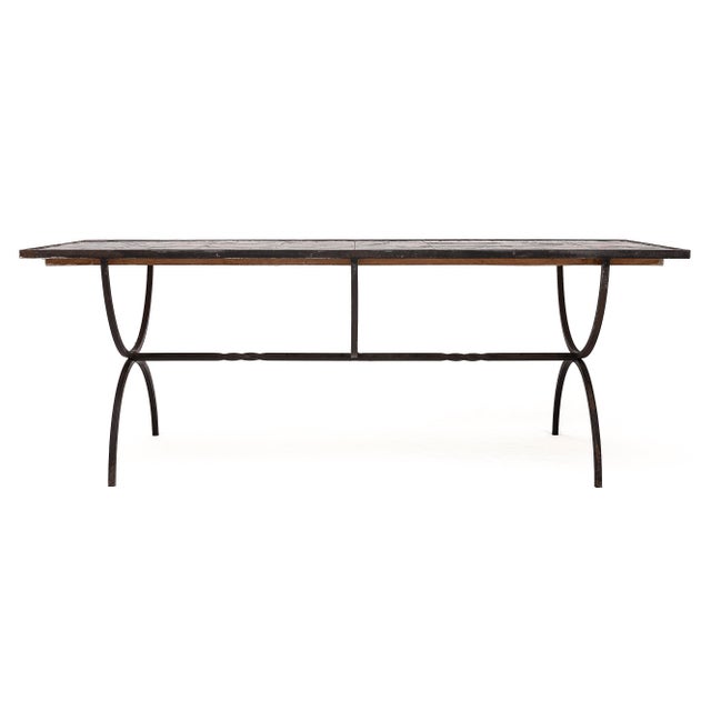 Metal Vintage Ceramic Coffee Table, 1950s For Sale - Image 7 of 11