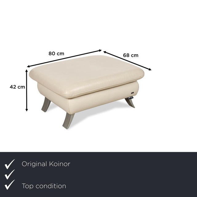 The Koinor Rossini ottoman exudes an elegant and stylish atmosphere with its light beige tone. Combined with a matching...