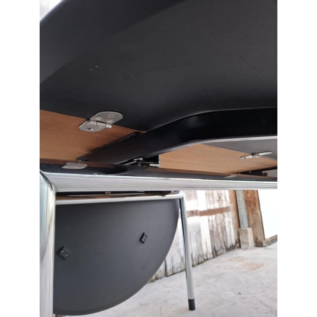 Wood Arco Hangoor Table in Black Maple Veneer attributed to Arnold Merckx, 1985 For Sale - Image 7 of 12