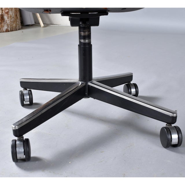 1970s Pair of 1979 Charles Pollock for Knoll Burnt Orange Executive Chairs For Sale - Image 5 of 16