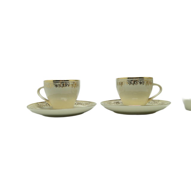 Postmodern Art Deco Ewa Coffee Cups from Tułowice, Poland, 1960s, Set of 2 For Sale - Image 3 of 10