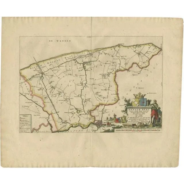 Early 18th Century Antique Map of the Dongeradeel Township Friesland by Halma, 1718 For Sale - Image 5 of 5