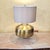 1970s Ethan Allen Mid-Century Modern Antiqued Brass Orb Table Lamp With Drum Shade For Sale - Image 17 of 18