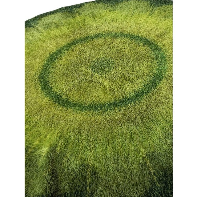 Round Green Rug from Desso, 1970s For Sale - Image 6 of 12
