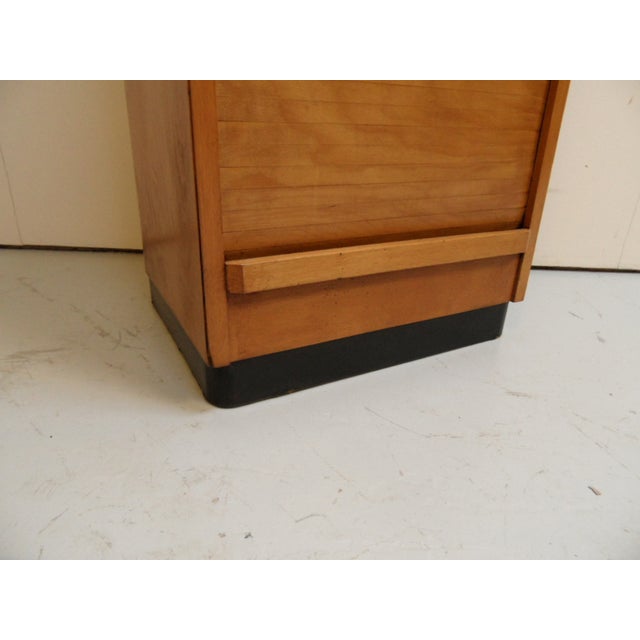 Vintage Filing Cabinet with Roller Shutter, 1930s For Sale - Image 3 of 13