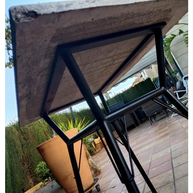 Vintage Bistro Side Table in Marble and Iron, 1930s, Set of 2 For Sale - Image 12 of 16